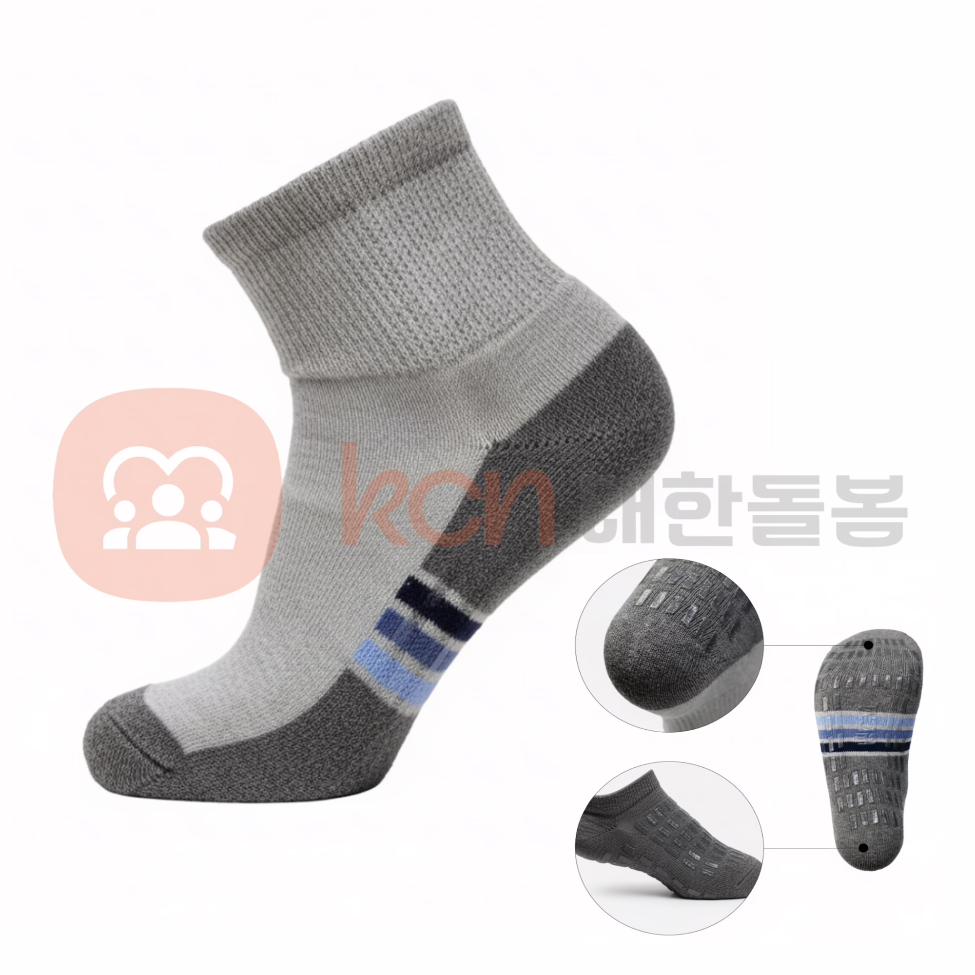 미끄럼방지 양말 4DM-101 남성용 미끄럼방지 양말