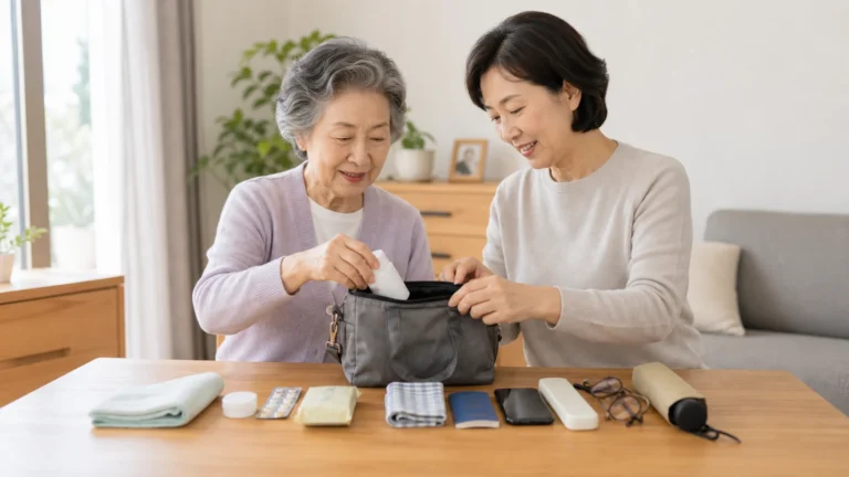요실금 외출가방 열 가지를 함께 준비하는 가족