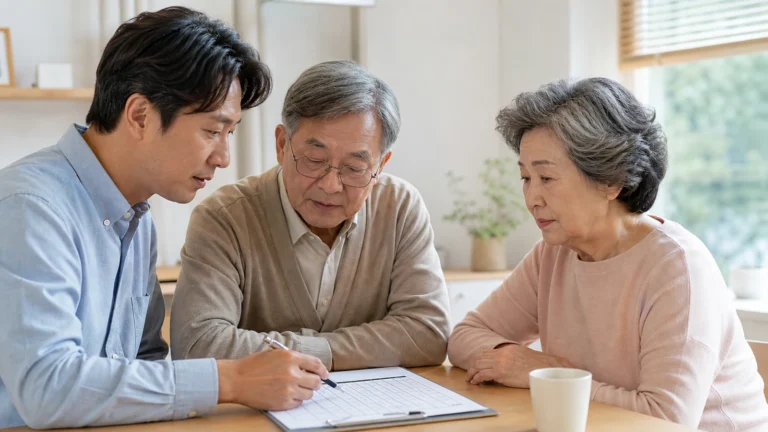 병원 간병인 아홉 가지 질문을 비교하는 가족